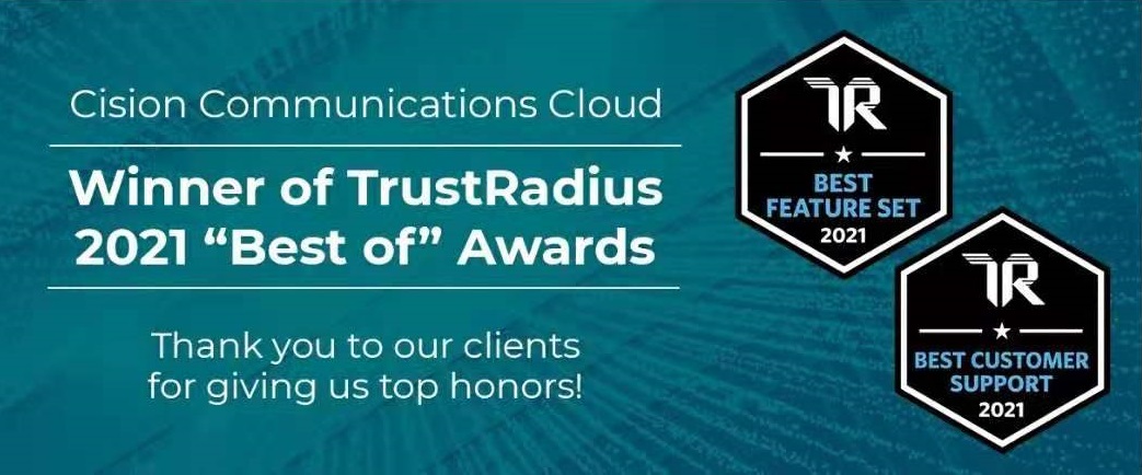 TrustRadius最佳功能奖和最佳客户支持奖
