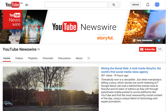 YouTube推出UGC视频聚合服务 Newswire，挖掘碎片化新闻的价值