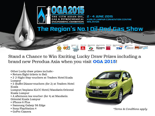 Stand a chance to win exciting lucky draw prizes when you visit OGA 2015!