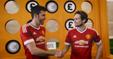 Michael Carrick and Daley Blind Shake Hands After the Challenge